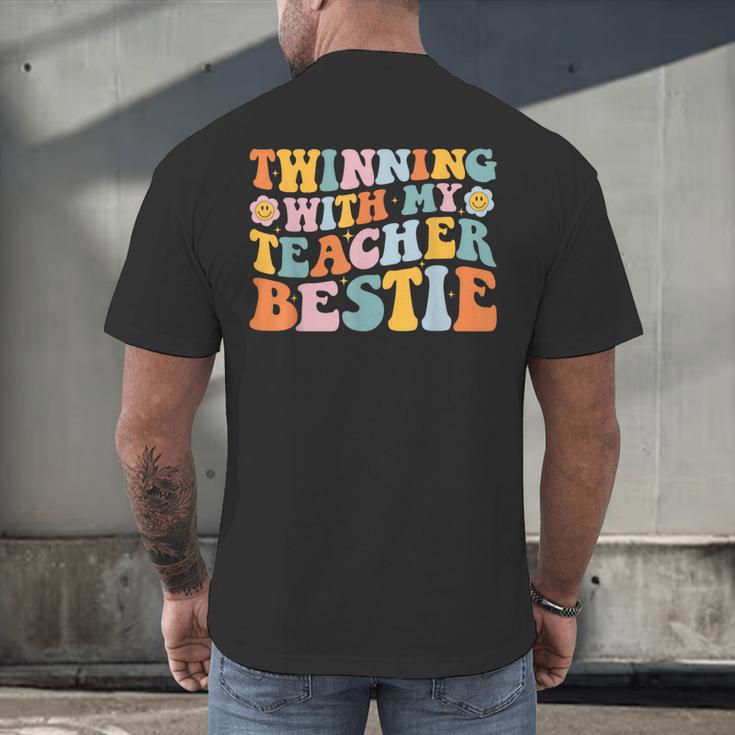 Twinning With My Teacher Bestie Twin Day Matching For Men Women Kids Men's Back Print T-Shirt, gift for family, gift for coworker Twinning With My Teacher Bestie Twin Day Matching For Men Women Kids Men's Back Print T-Shirt, gift for family, gift for coworker