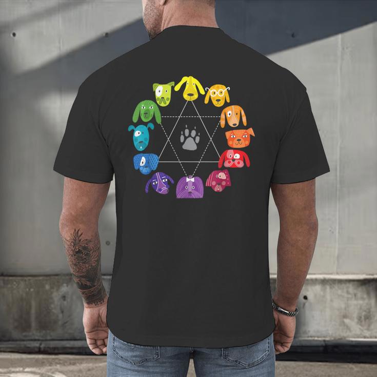 Unique For Artists By ADS Color Wheel Educational Art Teacher Dog Themed Artist Small Men's Back Print T-Shirt, gift for family, gift for coworker Unique For Artists By ADS Color Wheel Educational Art Teacher Dog Themed Artist Small Men's Back Print T-Shirt, gift for family, gift for coworker