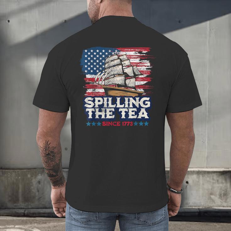 US History Teacher Boston Spilling The Tea Since 1773 Men's Back Print T-Shirt, gift for family, gift for coworker US History Teacher Boston Spilling The Tea Since 1773 Men's Back Print T-Shirt, gift for family, gift for coworker