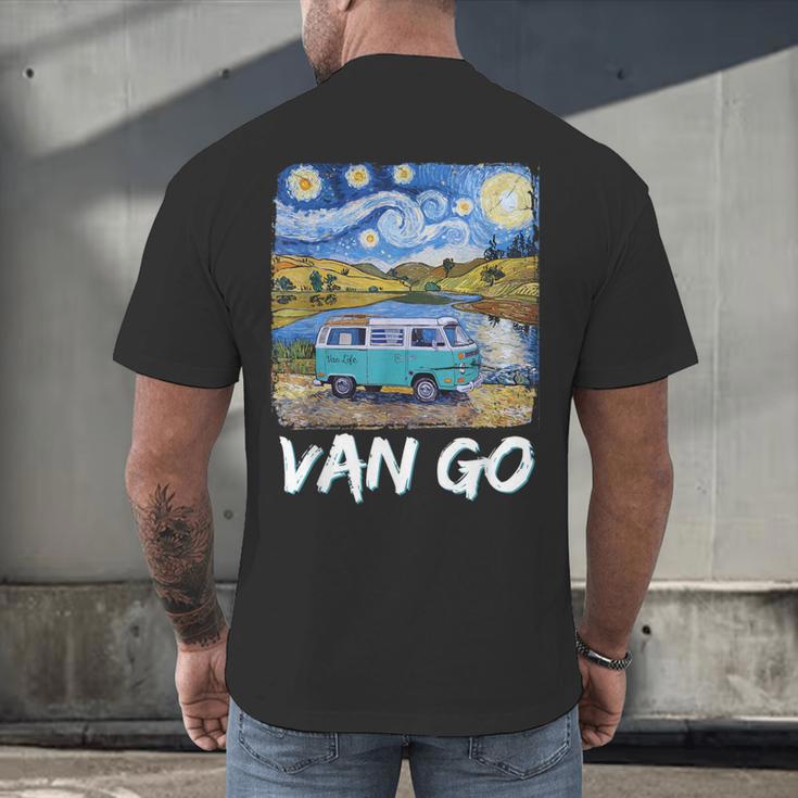 Van Go Retro Vanlife Art Teacher Men's Back Print T-Shirt, gift for family, gift for coworker