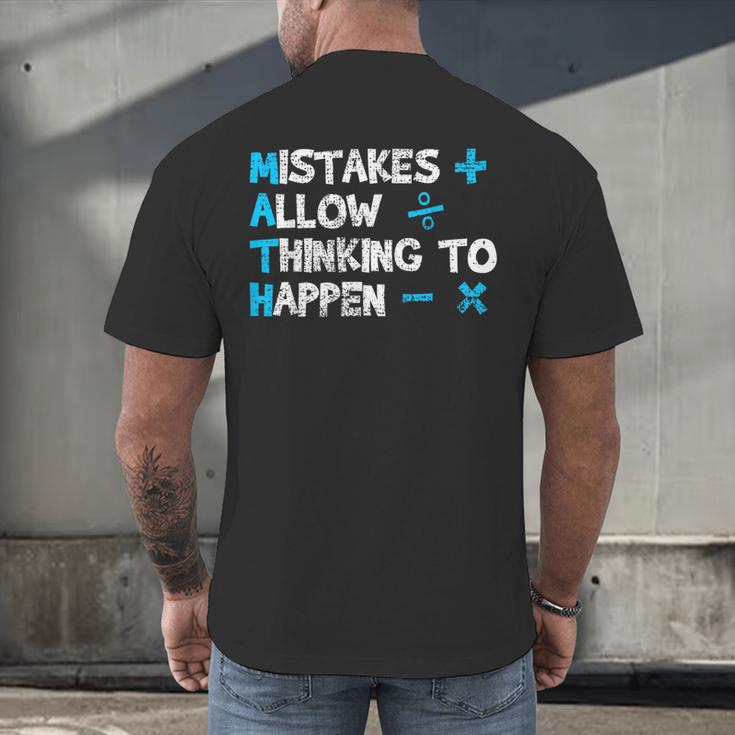 Vintage Math Teacher Saying Men's Back Print T-Shirt, gift for family, gift for coworker