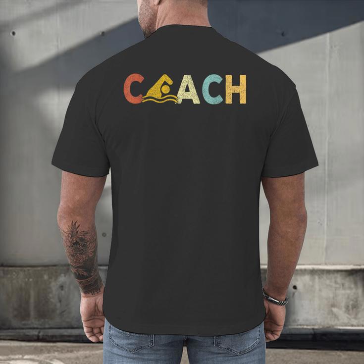 Vintage Swim Coach Swimming Coach Swim Teacher Swimmer Retro Men's Back Print T-Shirt, gift for family, gift for coworker Vintage Swim Coach Swimming Coach Swim Teacher Swimmer Retro Men's Back Print T-Shirt, gift for family, gift for coworker