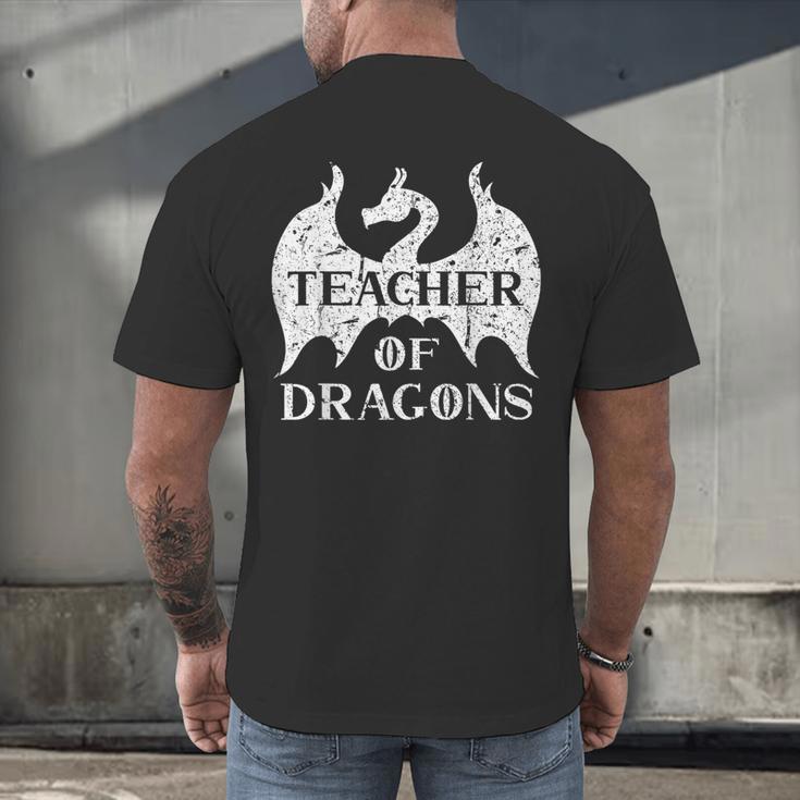 Vintage Teacher Of Dragons Quotes Teacher Student Men's Back Print T-Shirt, gift for family, gift for coworker Vintage Teacher Of Dragons Quotes Teacher Student Men's Back Print T-Shirt, gift for family, gift for coworker
