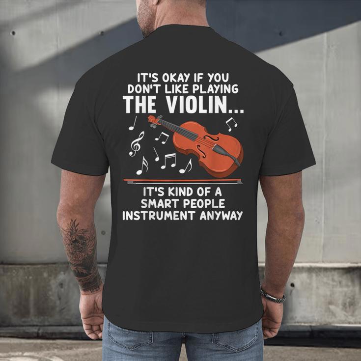 Violin Player Costume For Men Women Violin Teacher Violinist Men's Back Print T-Shirt, gift for family, gift for coworker