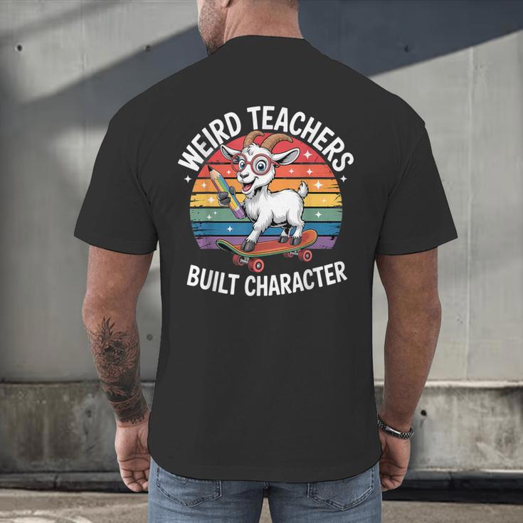 Weird Teachers Build Character Teacher Men's Back Print T-Shirt, gift for family, gift for coworker