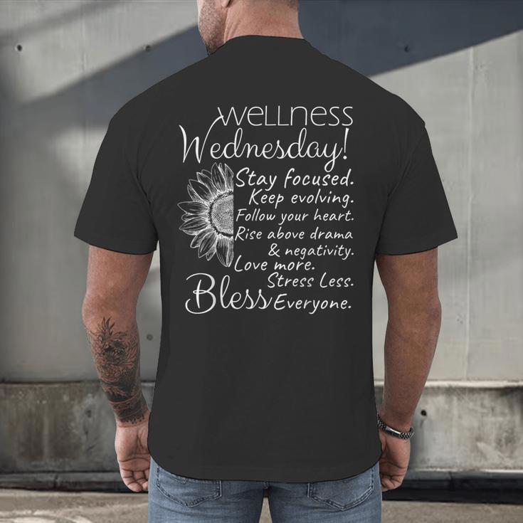 Wellness Wednesday Nurse Counselor Teacher Quotes Men's Back Print T-Shirt, gift for family, gift for coworker Wellness Wednesday Nurse Counselor Teacher Quotes Men's Back Print T-Shirt, gift for family, gift for coworker