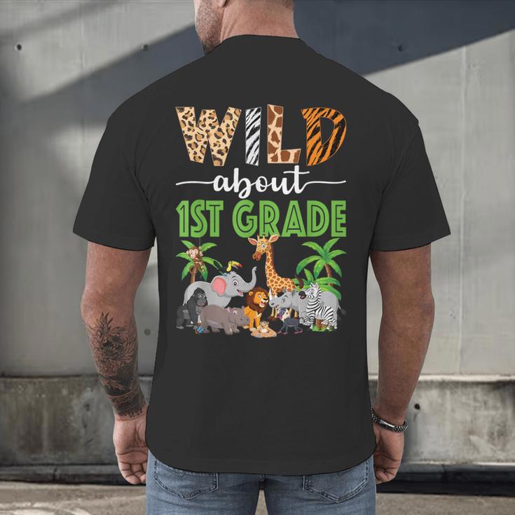 Wild About 1st Grade Teacher Student First Grade Zoo Safari Men's Back Print T-Shirt, gift for family, gift for coworker Wild About 1st Grade Teacher Student First Grade Zoo Safari Men's Back Print T-Shirt, gift for family, gift for coworker