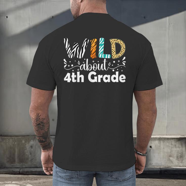 Wild About 4th Grade First Day Of School Teacher Student Men's Back Print T-Shirt, gift for family, gift for coworker Wild About 4th Grade First Day Of School Teacher Student Men's Back Print T-Shirt, gift for family, gift for coworker