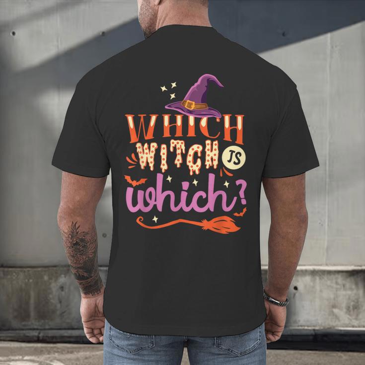 Which Witch Is Which Halloween English Teacher Men's Back Print T-Shirt, gift for family, gift for coworker Which Witch Is Which Halloween English Teacher Men's Back Print T-Shirt, gift for family, gift for coworker