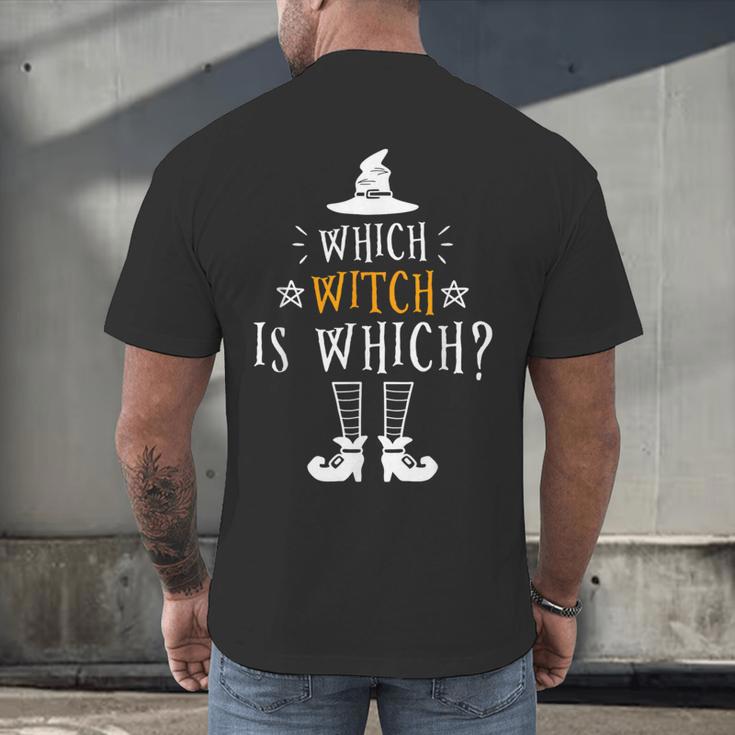 Which Witch Is Which Halloween Grammar Teacher Costume Men's Back Print T-Shirt, gift for family, gift for coworker