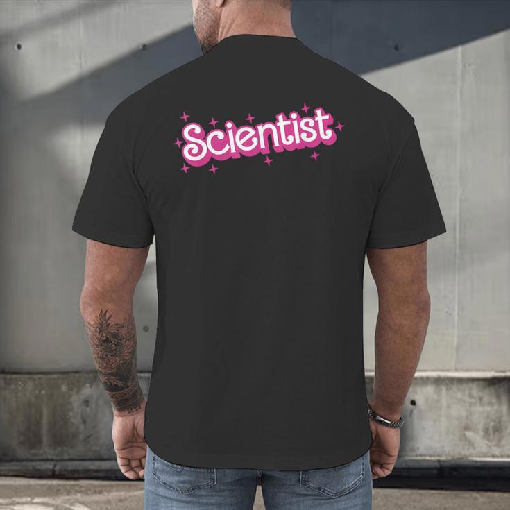 Women Retro Pink Scientist Science Teacher Back To School Men's Back Print T-Shirt, gift for family, gift for coworker Women Retro Pink Scientist Science Teacher Back To School Men's Back Print T-Shirt, gift for family, gift for coworker