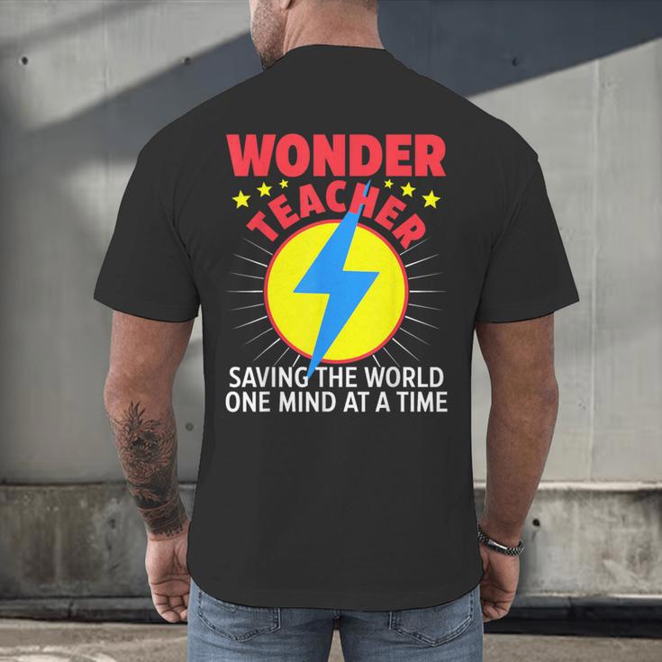Wonder Teacher Costume Shirt Teacher Halloween Costume Men Women Men's Back Print T-Shirt, gift for family, gift for coworker