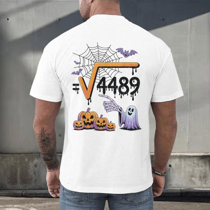 4489 Square Root 67 Math Teacher Halloween Costume Professor Men's Back Print T-Shirt, gift for family, gift for coworker 4489 Square Root 67 Math Teacher Halloween Costume Professor Men's Back Print T-Shirt, gift for family, gift for coworker
