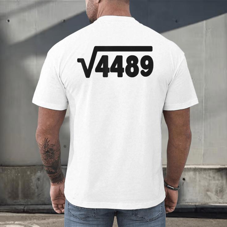 67 Meme Square Root 4489 Six Seven Slang Math Teacher Men's Back Print T-Shirt, gift for family, gift for coworker