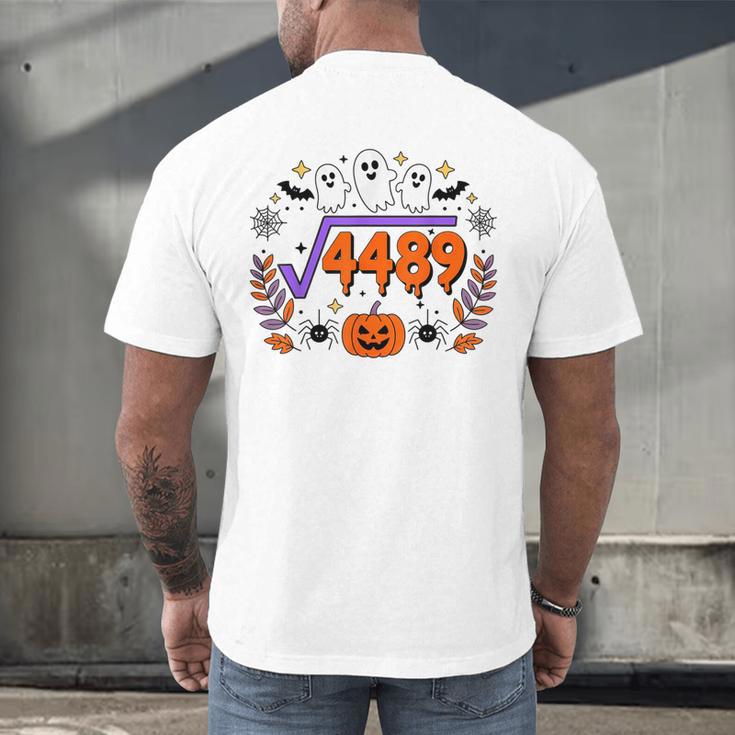 67 Meme Square Root 4489 Teen Six Seven Slang Math Teacher Men's Back Print T-Shirt, gift for family, gift for coworker