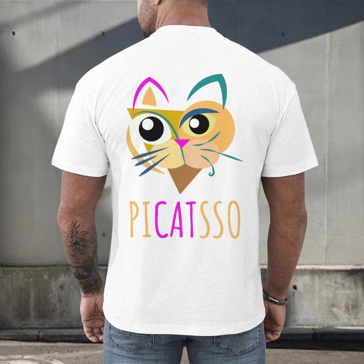 Abstract Cat Art Picatsso Shirt For Art Teachers Men's Back Print T-Shirt, gift for family, gift for coworker Abstract Cat Art Picatsso Shirt For Art Teachers Men's Back Print T-Shirt, gift for family, gift for coworker