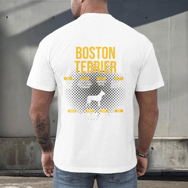 Anatomy Of Boston Terrier Dog Lover Men's Back Print T-Shirt, gift for family, gift for coworker
