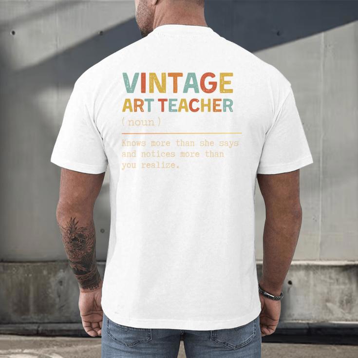 Art Teacher Definition Back To School First Day Men's Back Print T-Shirt, gift for family, gift for coworker Art Teacher Definition Back To School First Day Men's Back Print T-Shirt, gift for family, gift for coworker