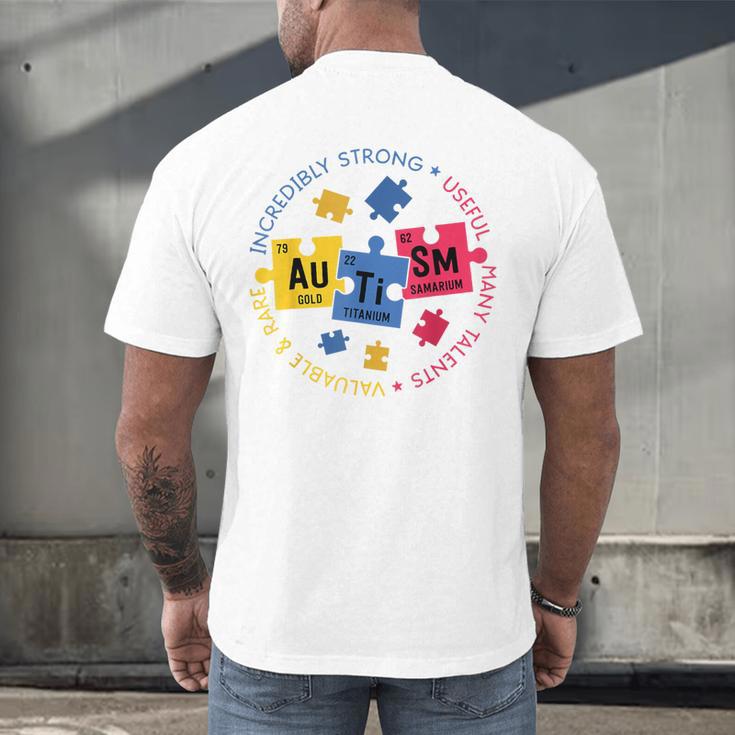 Autism Awareness Shirt Periodic Puzzle Science Teacher Men Women Kids Men's Back Print T-Shirt, gift for family, gift for coworker Autism Awareness Shirt Periodic Puzzle Science Teacher Men Women Kids Men's Back Print T-Shirt, gift for family, gift for coworker