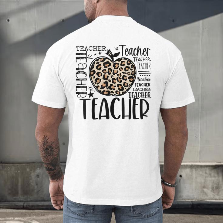 Back To School Teacher Life Apple Leopard Teacher Women Men's Back Print T-Shirt, gift for family, gift for coworker Back To School Teacher Life Apple Leopard Teacher Women Men's Back Print T-Shirt, gift for family, gift for coworker
