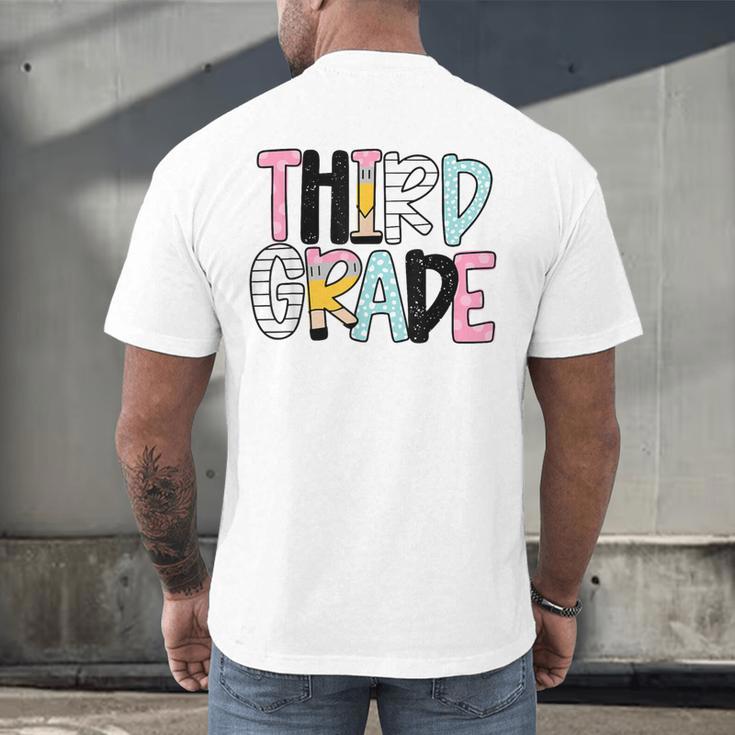 Back To School Third Grade Teacher First Day Of 3rd Grade Men's Back Print T-Shirt, gift for family, gift for coworker Back To School Third Grade Teacher First Day Of 3rd Grade Men's Back Print T-Shirt, gift for family, gift for coworker