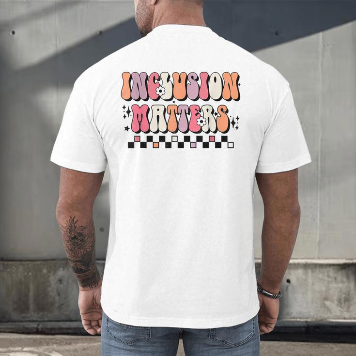 Boho Inclusion Matters Special Education SPED Teacher Women Men's Back Print T-Shirt, gift for family, gift for coworker Boho Inclusion Matters Special Education SPED Teacher Women Men's Back Print T-Shirt, gift for family, gift for coworker