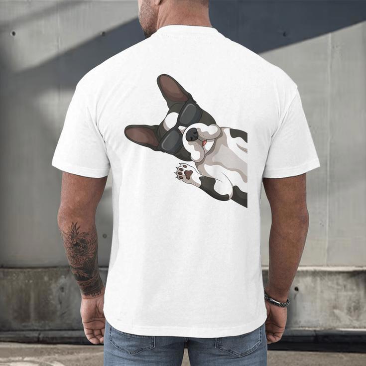 Boston Terrier Bostie Dog Kids Men Men's Back Print T-Shirt, gift for family, gift for coworker
