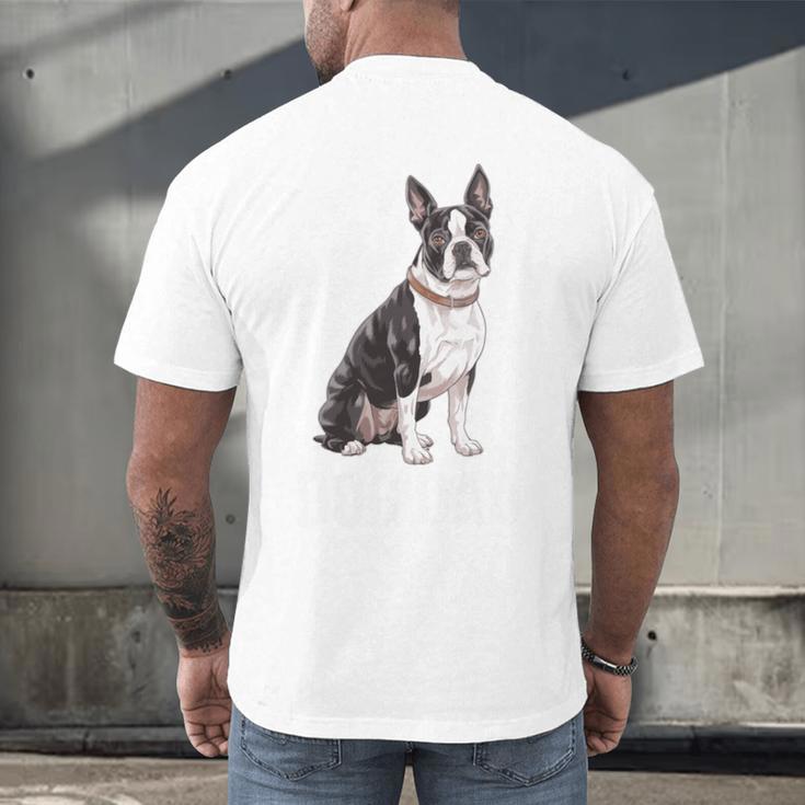 Boston Terrier Dog Dad Boston Terrier Dog Lovers Men's Back Print T-Shirt, gift for family, gift for coworker