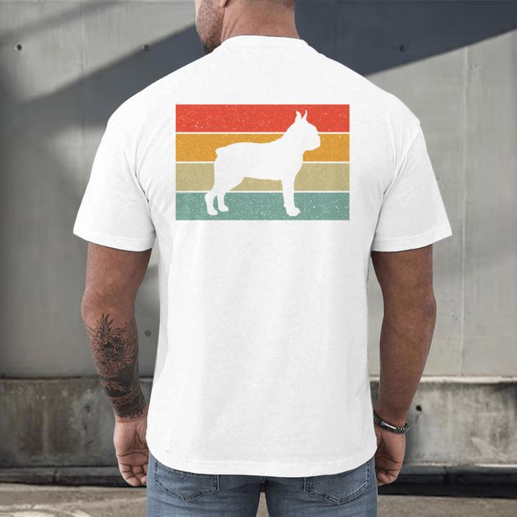 Boston Terrier Dog Lover Retro Vintage Cool For Dog Owner Men's Back Print T-Shirt, gift for family, gift for coworker