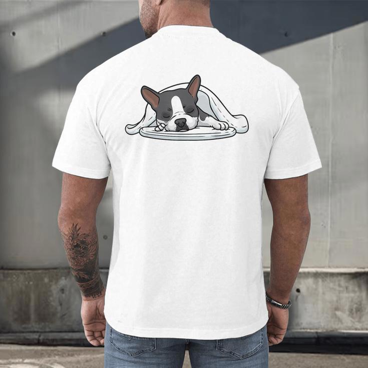 Boston Terrier Dog Official Sleeping Men Women Girls Kids Men's Back Print T-Shirt, gift for family, gift for coworker