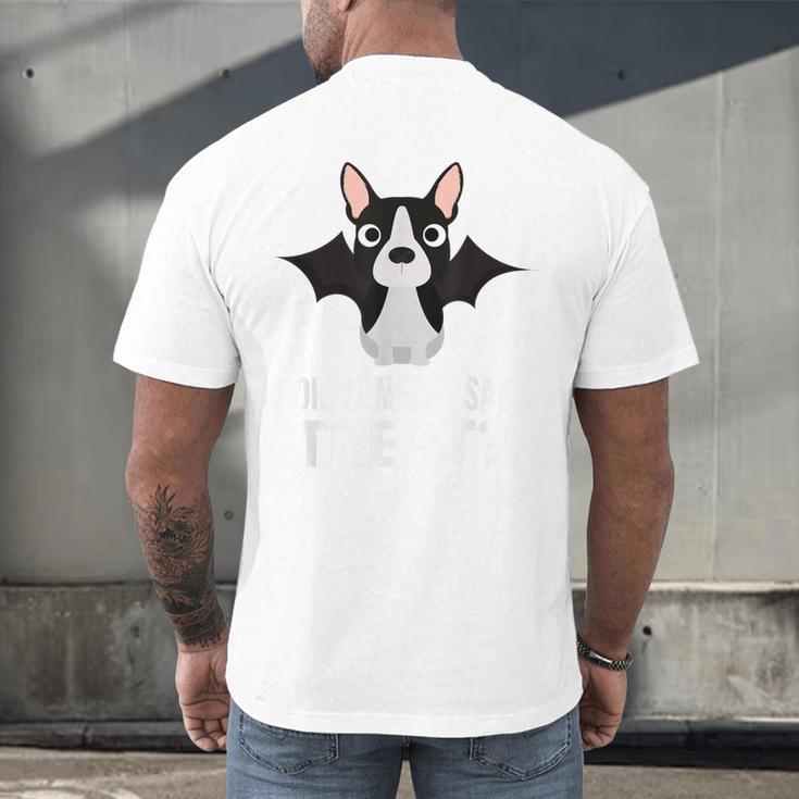 Boston Terrier Halloween Shirt Did Someone Say Treat Men's Back Print T-Shirt, gift for family, gift for coworker