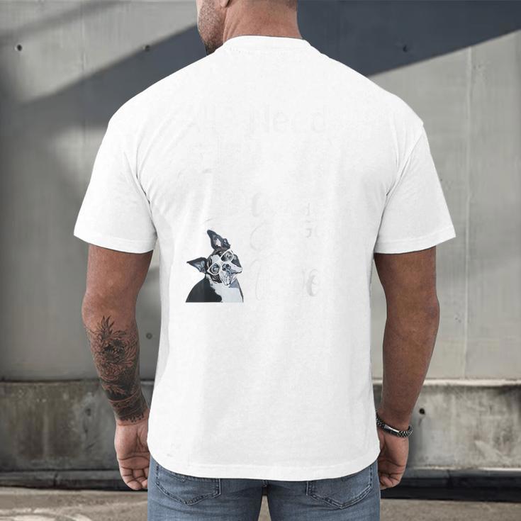 Boston Terrier Reading Books Love My Dog Men Women Kids T-Shirt Men's Back Print T-Shirt, gift for family, gift for coworker