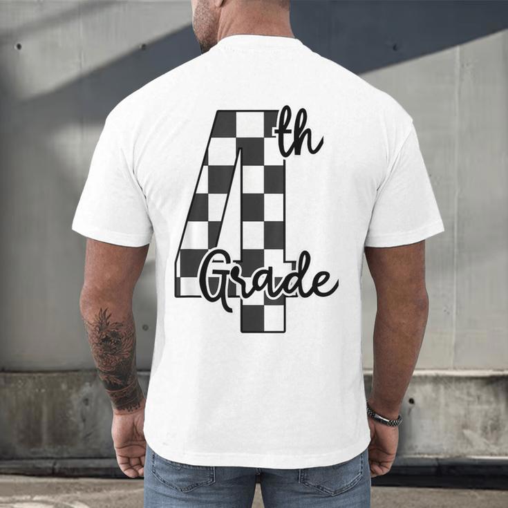 Checkered Fourth Grade Back To School Teachers Students Men's Back Print T-Shirt, gift for family, gift for coworker Checkered Fourth Grade Back To School Teachers Students Men's Back Print T-Shirt, gift for family, gift for coworker