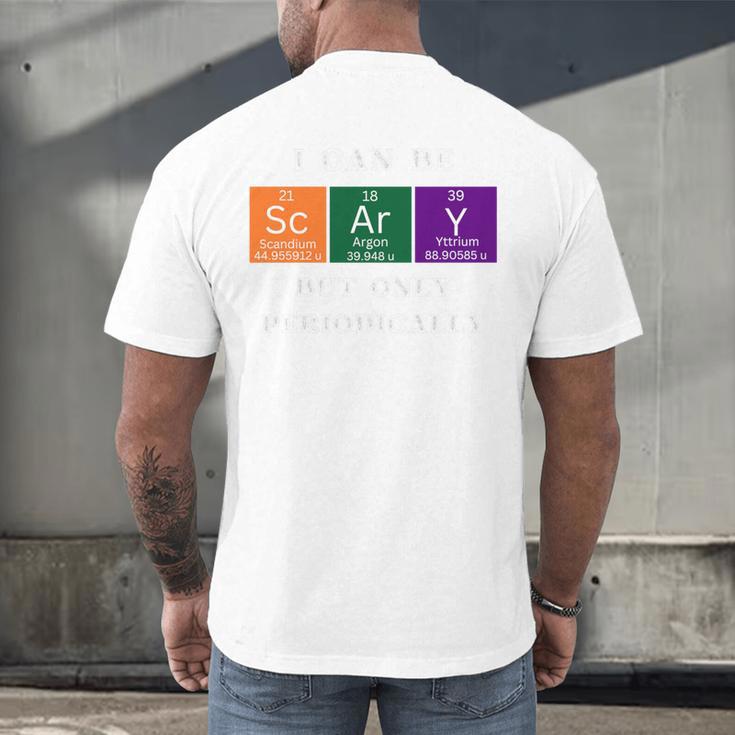 Chemisty Science Teacher Periodic Table Halloween Men's Back Print T-Shirt, gift for family, gift for coworker Chemisty Science Teacher Periodic Table Halloween Men's Back Print T-Shirt, gift for family, gift for coworker
