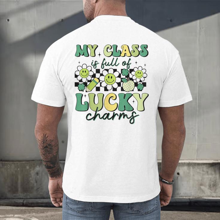 My Class Is Full Of Lucky Charms St Patricks Day Teacher Men's Back Print T-Shirt, gift for family, gift for coworker