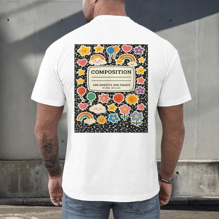 Composition Notebook Costume Teacher Matching Halloween Book Men's Back Print T-Shirt, gift for family, gift for coworker Composition Notebook Costume Teacher Matching Halloween Book Men's Back Print T-Shirt, gift for family, gift for coworker