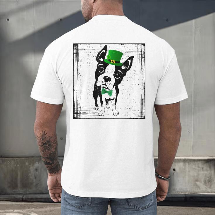 Cool Saint Patrick's Boston Terrier T Shirt For Dogs Lovers Men's Back Print T-Shirt, gift for family, gift for coworker