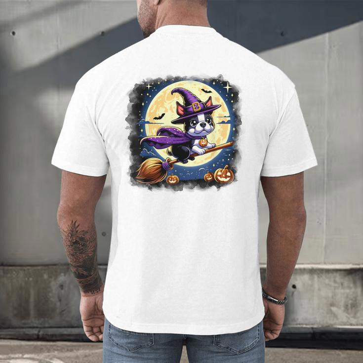 Cute Boston Terrier Halloween Costume Dog Lover Women Girls Men's Back Print T-Shirt, gift for family, gift for coworker