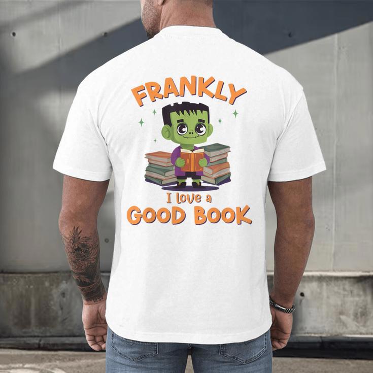 Cute Halloween Teacher Librarian Frankenstein Reading Books Men's Back Print T-Shirt, gift for family, gift for coworker Cute Halloween Teacher Librarian Frankenstein Reading Books Men's Back Print T-Shirt, gift for family, gift for coworker