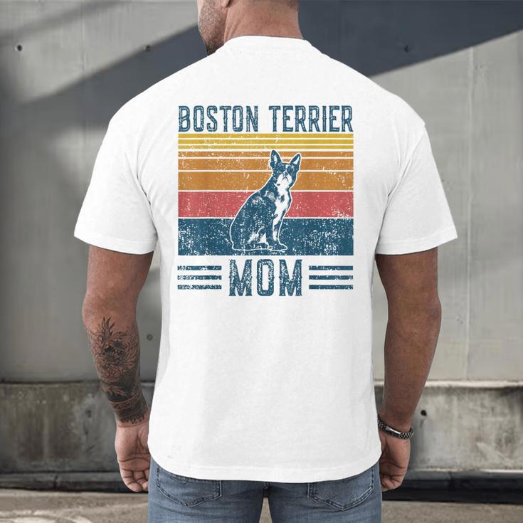 Dog Boston Terrier Mom Vintage Boston Terrier Mom Men's Back Print T-Shirt, gift for family, gift for coworker