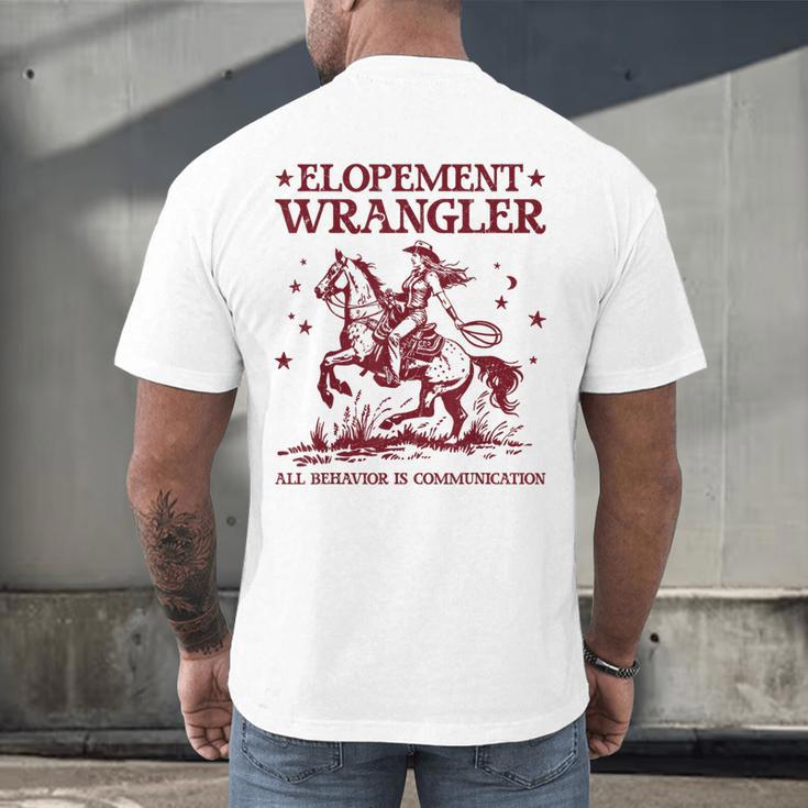 Elopement Wrangler Teacher ABA Behavior Support Cowboy Men's Back Print T-Shirt, gift for family, gift for coworker Elopement Wrangler Teacher ABA Behavior Support Cowboy Men's Back Print T-Shirt, gift for family, gift for coworker