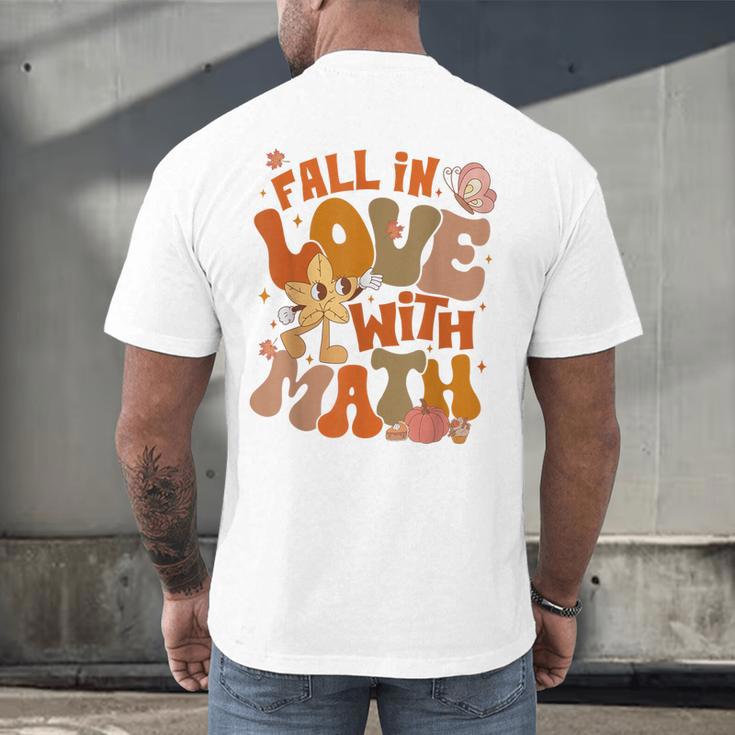 Fall In Love With Science Math Teacher Fall Thanksgiving Men's Back Print T-Shirt, gift for family, gift for coworker Fall In Love With Science Math Teacher Fall Thanksgiving Men's Back Print T-Shirt, gift for family, gift for coworker