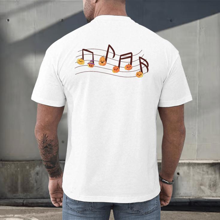 Fall Music Teacher Halloween Pumpkin Music Note Fall Teacher Men's Back Print T-Shirt, gift for family, gift for coworker Fall Music Teacher Halloween Pumpkin Music Note Fall Teacher Men's Back Print T-Shirt, gift for family, gift for coworker