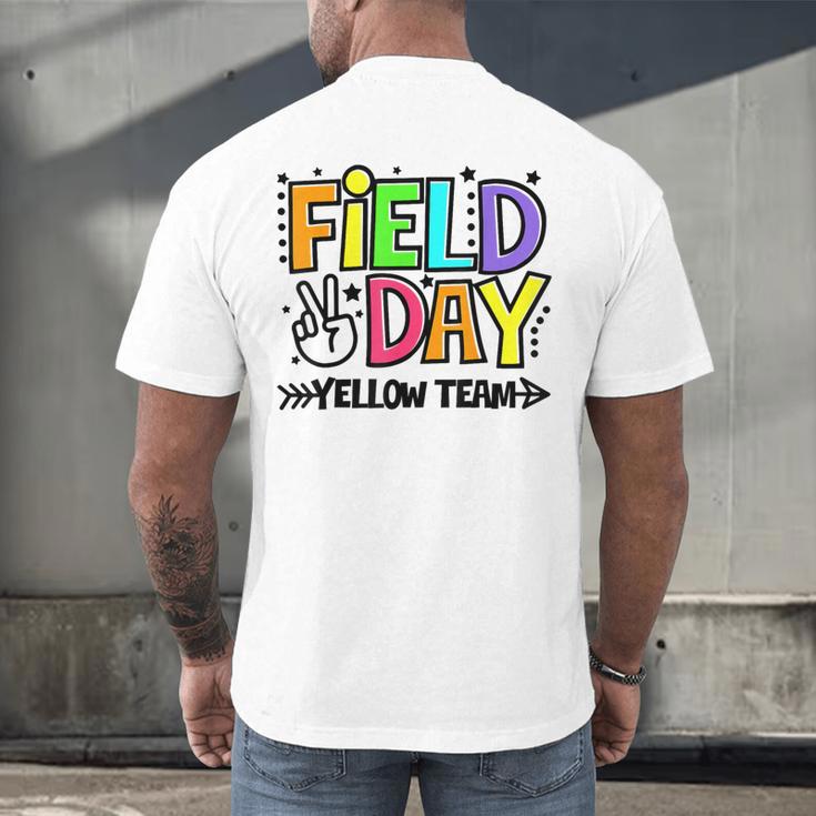 Field Day Yellow Team For Teacher Kids Field Day Games Men's Back Print T-Shirt, gift for family, gift for coworker Field Day Yellow Team For Teacher Kids Field Day Games Men's Back Print T-Shirt, gift for family, gift for coworker