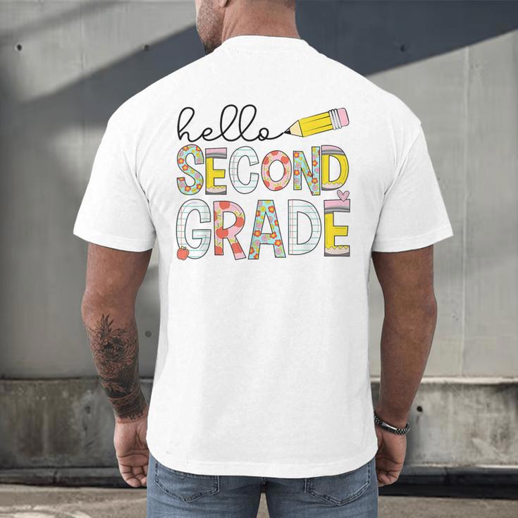 Hello Second Grade Team 2nd Grade Back To School Teacher Kid Men's Back Print T-Shirt, gift for family, gift for coworker Hello Second Grade Team 2nd Grade Back To School Teacher Kid Men's Back Print T-Shirt, gift for family, gift for coworker