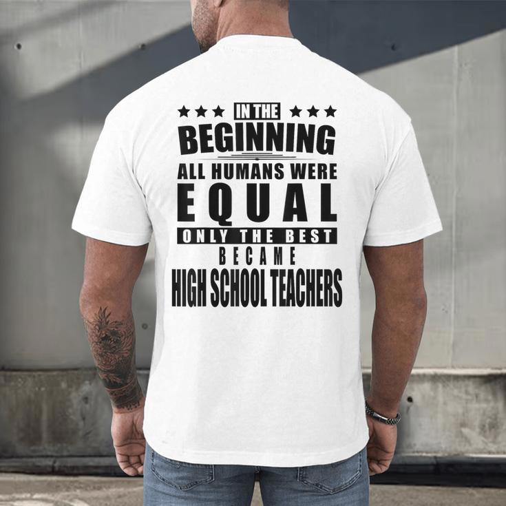 High School Teacher Personalized Men's Back Print T-Shirt, gift for family, gift for coworker