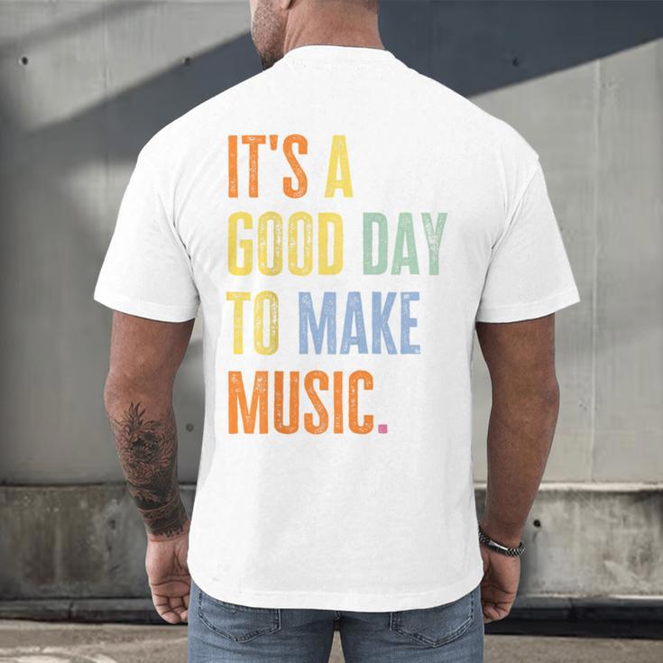 It's A Good Day To Make Music Music Lover Teacher Men's Back Print T-Shirt, gift for family, gift for coworker It's A Good Day To Make Music Music Lover Teacher Men's Back Print T-Shirt, gift for family, gift for coworker