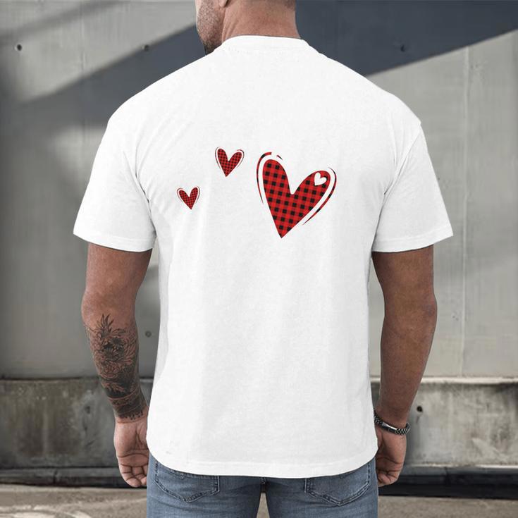 Kindergarten Has My Heart Buffalo Print Teacher Valentine Men's Back Print T-Shirt, gift for family, gift for coworker Kindergarten Has My Heart Buffalo Print Teacher Valentine Men's Back Print T-Shirt, gift for family, gift for coworker