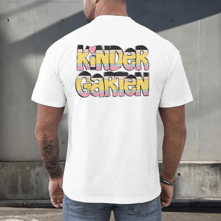 Kindergarten Pencil First Day Of School Teacher Toddler Kids Men's Back Print T-Shirt, gift for family, gift for coworker Kindergarten Pencil First Day Of School Teacher Toddler Kids Men's Back Print T-Shirt, gift for family, gift for coworker