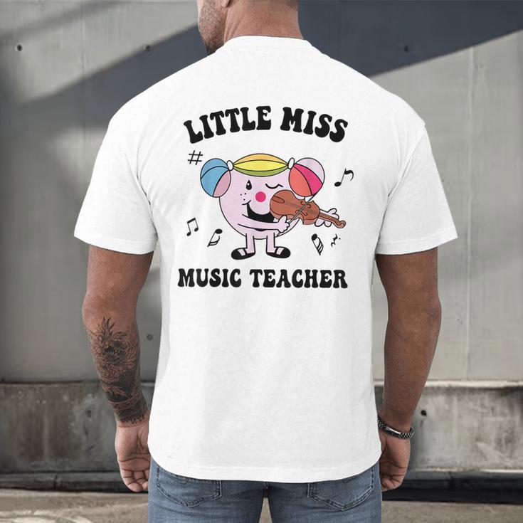 Little Miss Music Teacher Music Teacher Team Men's Back Print T-Shirt, gift for family, gift for coworker